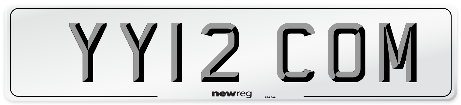 YY12 COM Number Plate from New Reg
